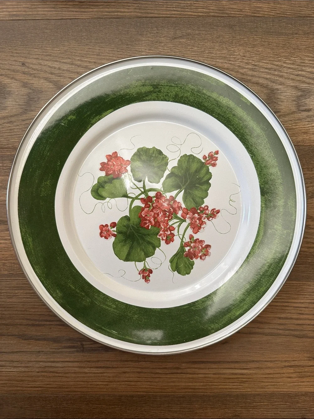 Geranium plate set of 4 - the golden rabbit